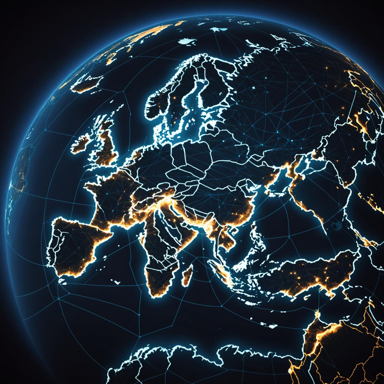 Global trade route map showing Sparkium coverage